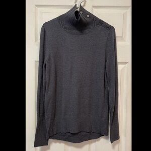 Calvin Klein Jeans Women’s Sweater Mock Neck Charcoal Grey Size Medium EUC